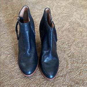 Coach Black Leather Ankle Booties